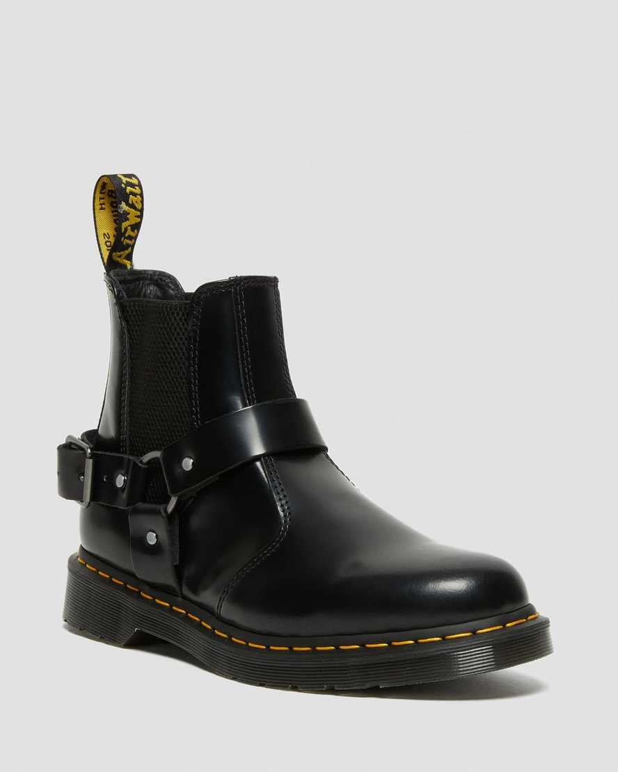 Dr. Martens Wincox Smooth Lær Buckle Chelsea Støvler Dame Svart [0152EKOZG]